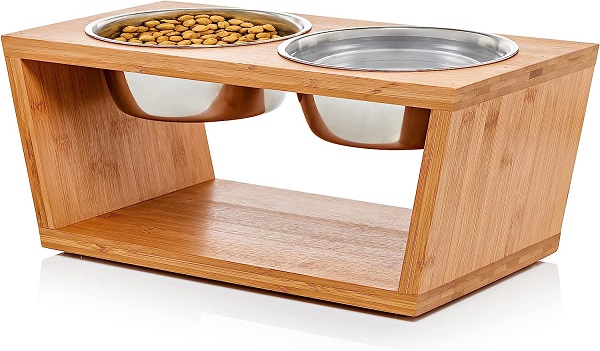Pawperfect Pets wood elevated dog bowl