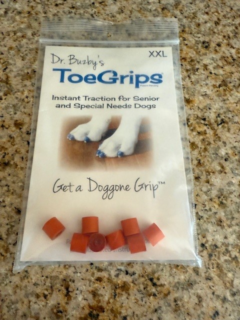 Dr. Buzby's ToeGrips for dogs with mobility problems